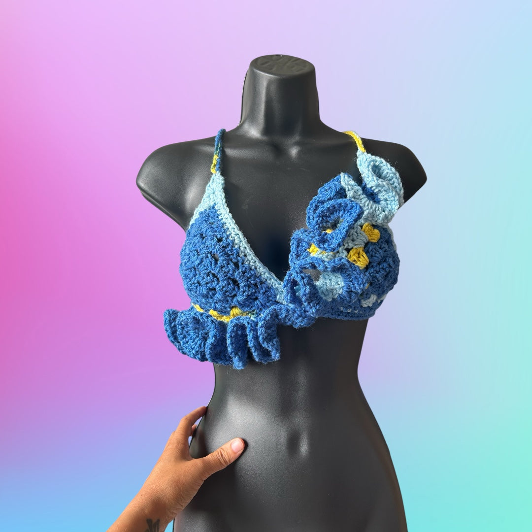 Asymmetrical Ruffle Bralette