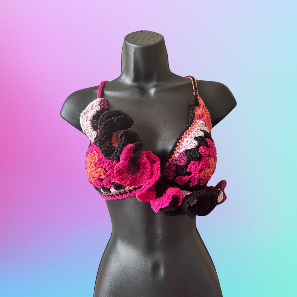 Asymmetrical Ruffle Bralette